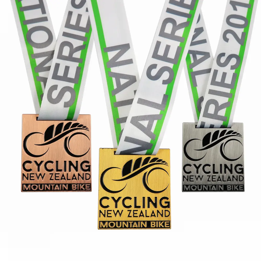 Custom mountain bike medals for a New Zealand series