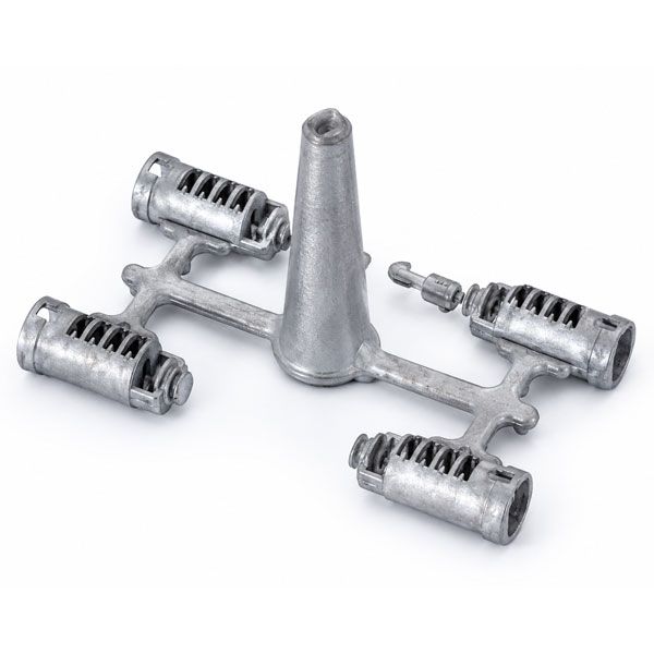 Die-Cast Zinc Alloy Parts Before Trimming, Polishing and Plating