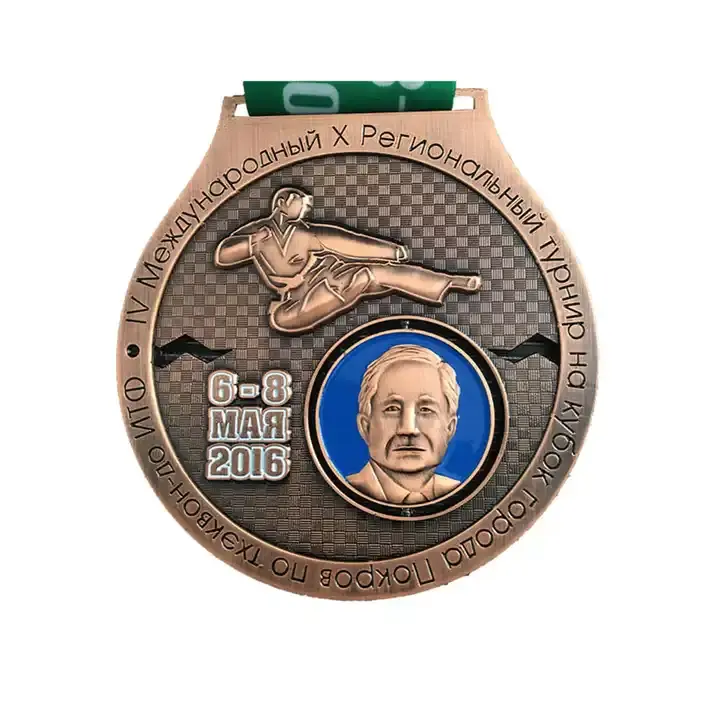 A custom bronze medal from a 2016 martial arts tournament