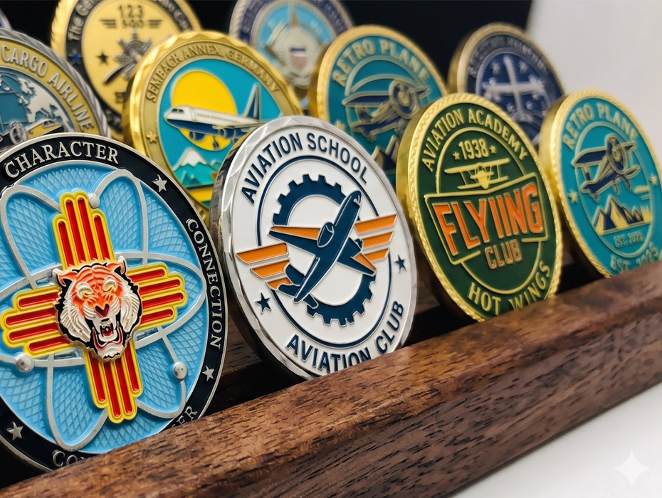 A safety award emblem from the MCB Installation Safety Office, showcasing detailed coin craftsmanship.