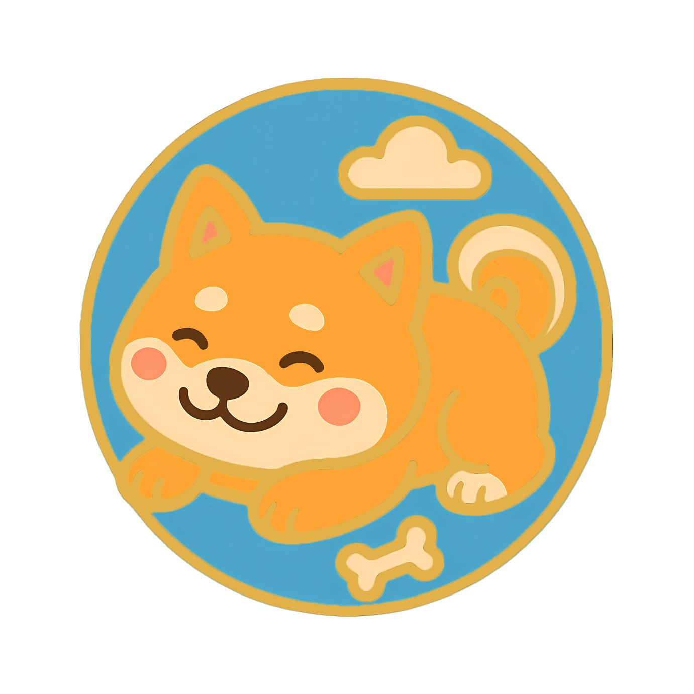 The sketch converted into a clean vector artwork file.
